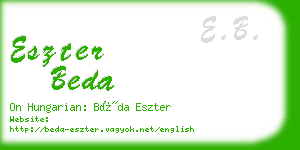 eszter beda business card